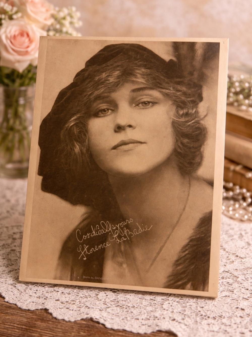 Vintage Florence La Badie Portrait Print Silent Film Actress Photo Copy Print